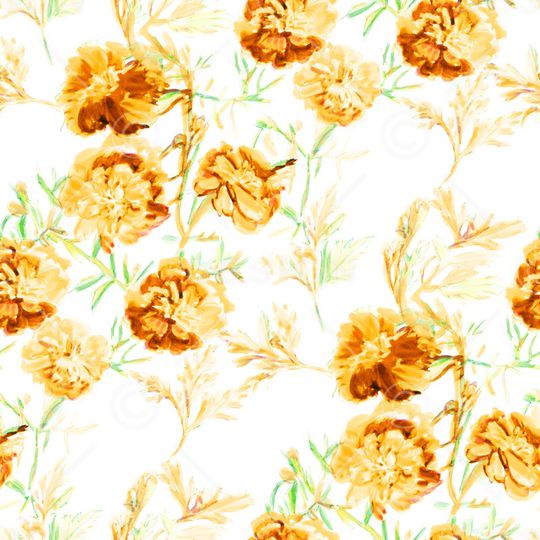 手绘大花印花华亿平台图片