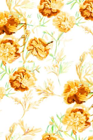 手绘大花印花华亿平台图片