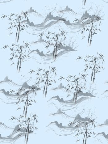 竹子印花华亿平台图片