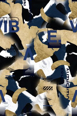 抽象男装印花华亿平台图片