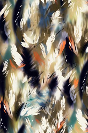 羽毛印花华亿平台图片