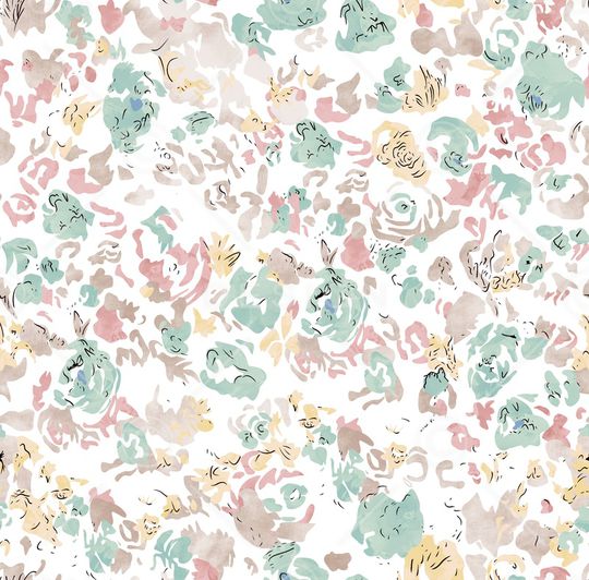 抽象花卉印花华亿平台图片