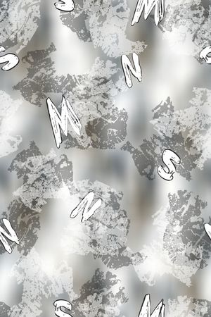 抽象男装印花华亿平台图片