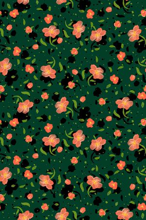 手绘花卉印花华亿平台图片