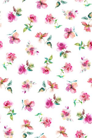 清爽底花卉印花华亿平台图片