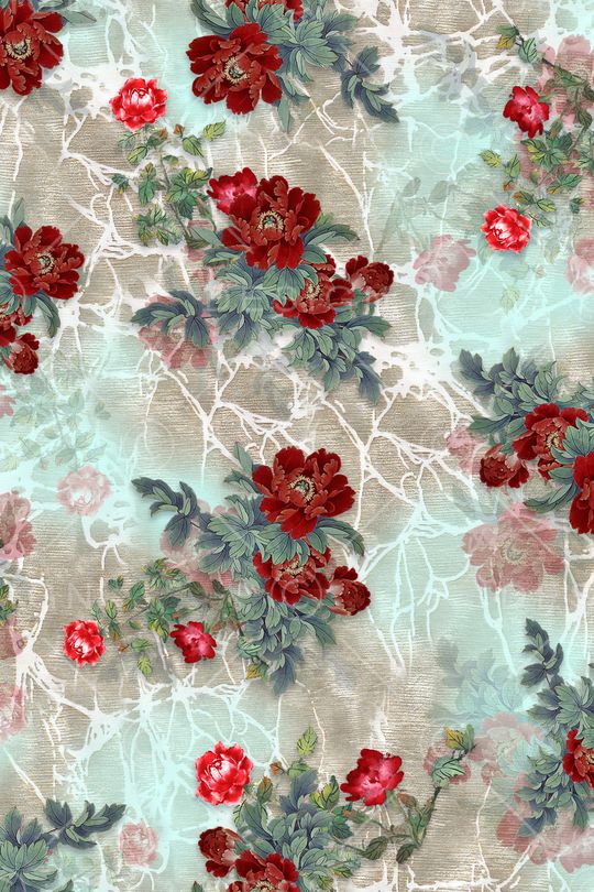 花卉印花华亿平台图片