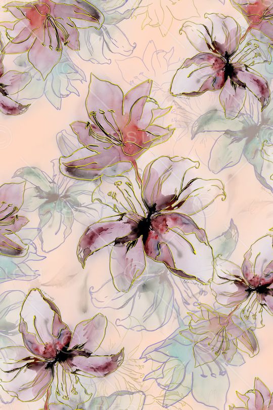 花卉印花华亿平台图片