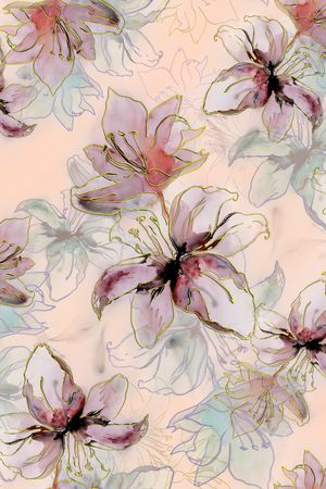 花卉印花华亿平台图片