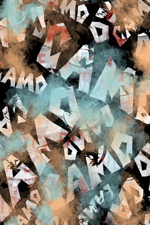 抽象男装印花华亿平台图片