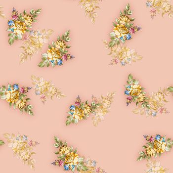 彩底花卉印花华亿平台图片