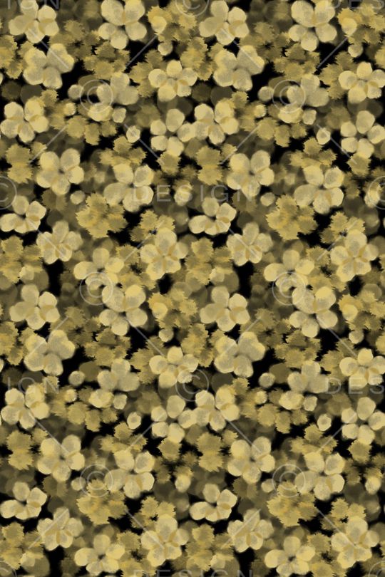 黑底花卉印花华亿平台图片