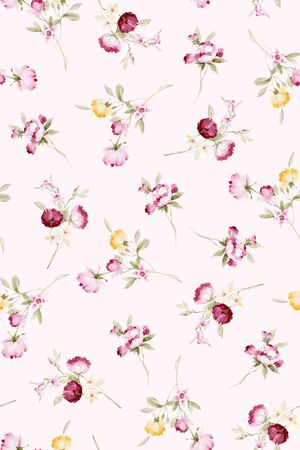 清爽底花卉印花华亿平台图片