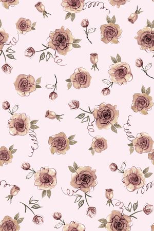 清爽底花卉印花华亿平台图片