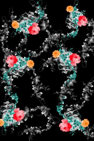 花卉印花华亿平台图片