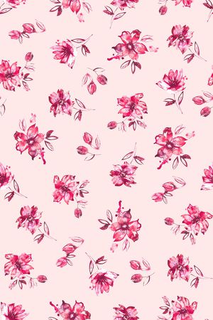 清爽底花卉印花华亿平台图片