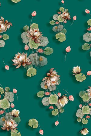 花卉印花华亿平台图片