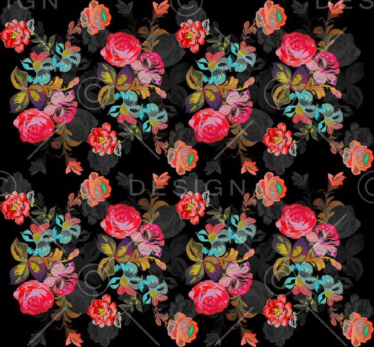 花卉印花华亿平台图片