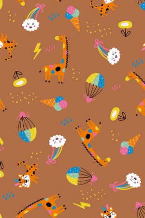 长颈鹿印花华亿平台图片