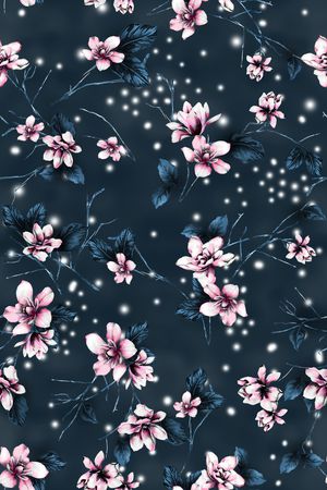 抽象花卉印花华亿平台图片