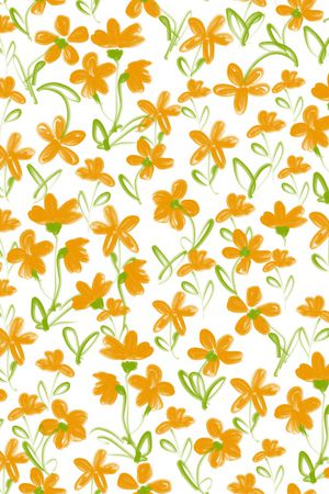 手绘花卉印花华亿平台图片