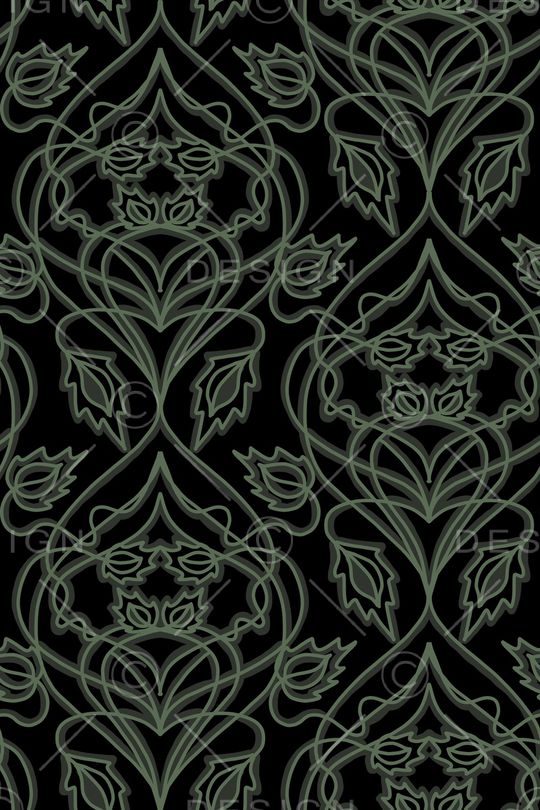 黑底花卉印花华亿平台图片