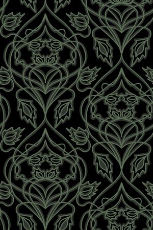 黑底花卉印花华亿平台图片