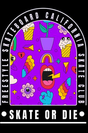 朋克印花华亿平台图片