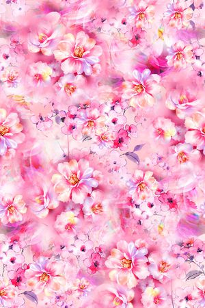 抽象花卉印花华亿平台图片