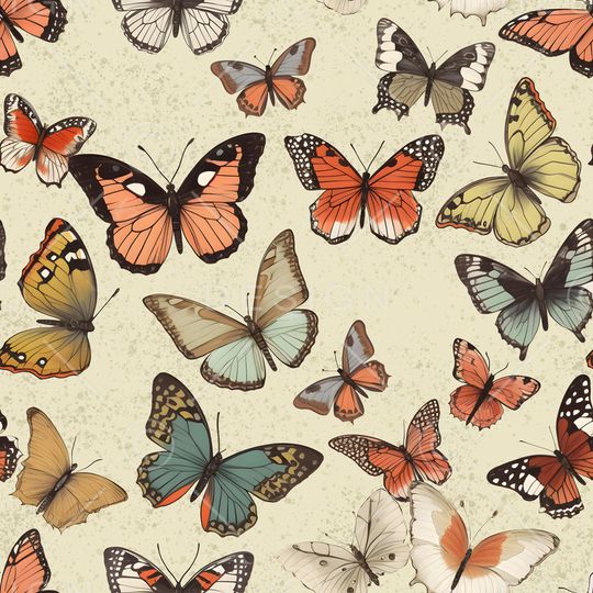 蝴蝶印花华亿平台图片