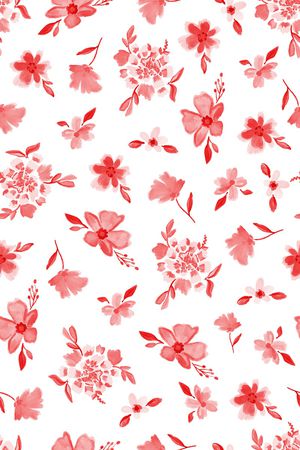 水彩花卉印花华亿平台图片