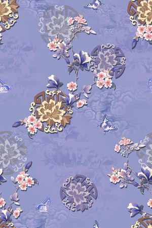 真丝印花华亿平台图片