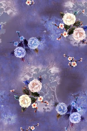 真丝印花华亿平台图片