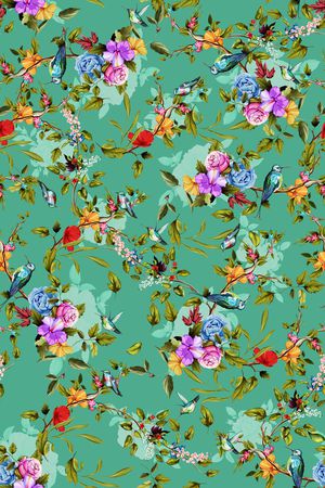 树枝印花华亿平台图片