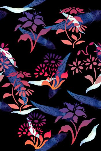 花卉印花华亿平台图片