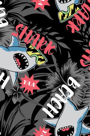 鲨鱼印花华亿平台图片