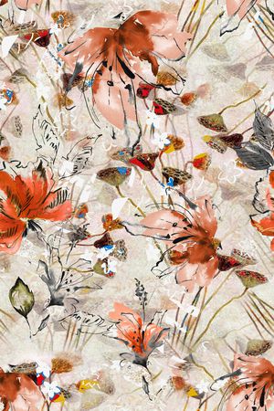 花卉印花华亿平台图片