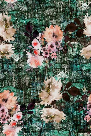 花卉印花华亿平台图片