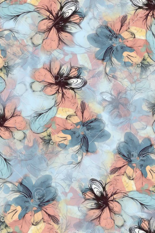 花卉印花华亿平台图片