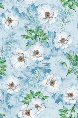 抽象花卉印花华亿平台图片