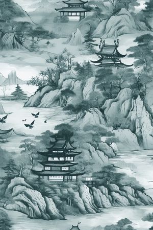 风景印花华亿平台图片