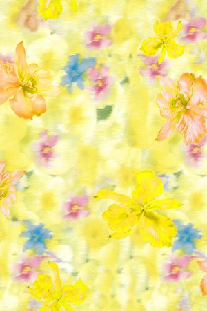 抽象花卉印花华亿平台图片