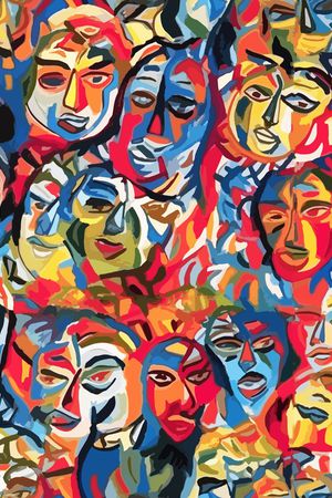 抽象印花华亿平台图片