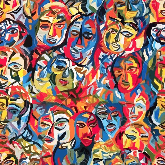 抽象印花华亿平台图片