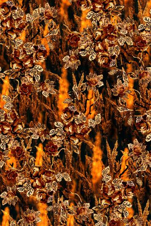 手绘女装花卉印花印花华亿平台图片