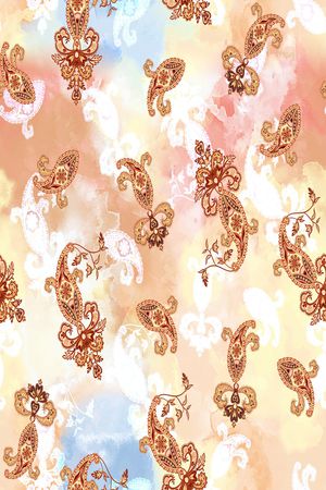 佩斯利印花华亿平台图片