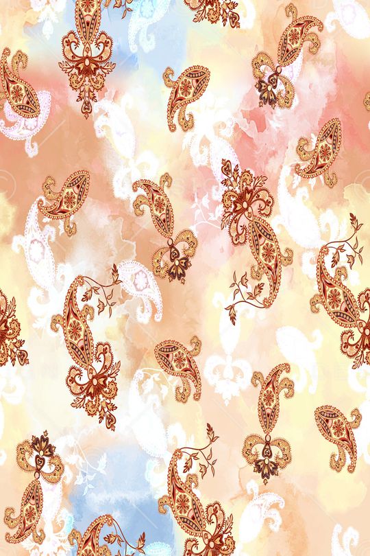 佩斯利印花华亿平台图片