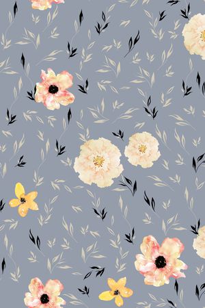 花卉印花华亿平台图片