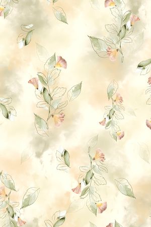 绿植树叶印花华亿平台图片