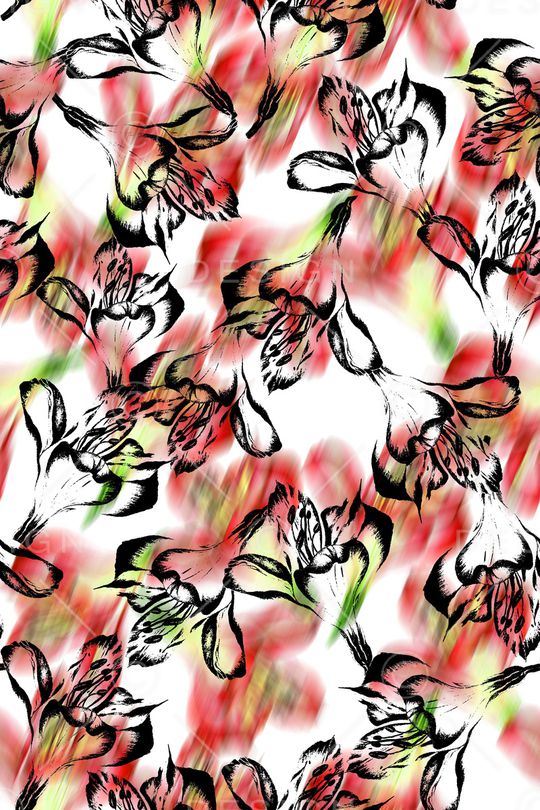 花卉印花华亿平台图片