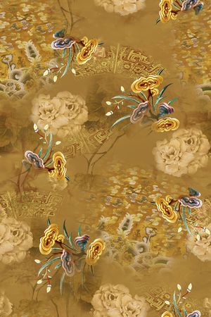 复古印花华亿平台图片